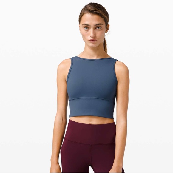 Lululemon Power Pivot Tank Everlux, Iron Blue, reversible front to back - Picture 5 of 9